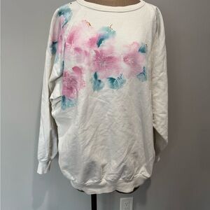 Vintage Floral Tie-Dye Sweatshirt